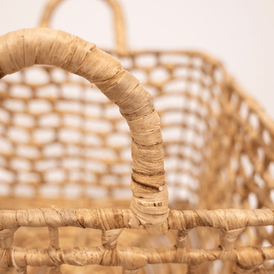 Zoco Home Decor/Accessories Water Hyacinth Square Basket | S