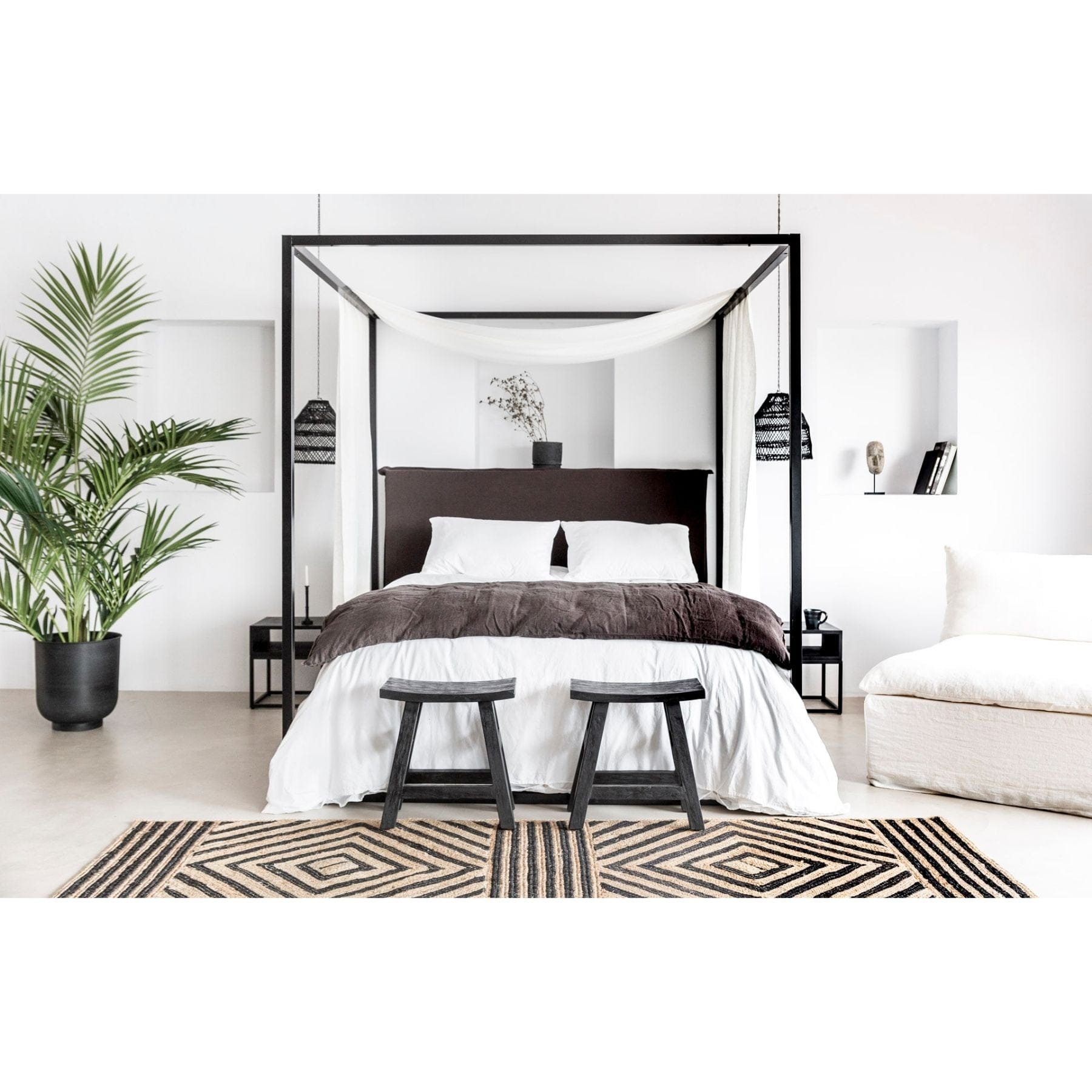 Zoco Home Lighting Wicker Pendant | Black 36cm