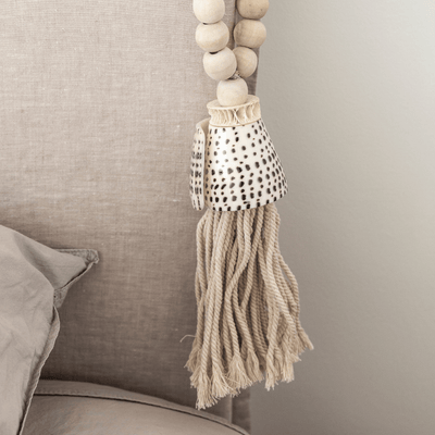 Zoco Home Decor/Accessories Wooden Bead Necklace | White 58cm