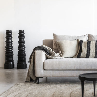 Zoco Home Bougeoir en bois | Noir 20 x 60 cm