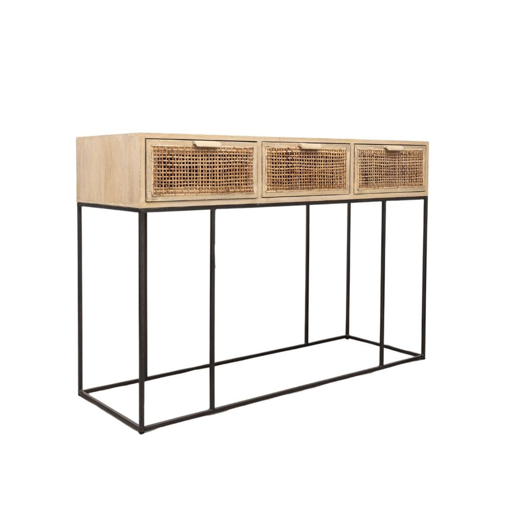 Zoco Home Wooden Console Cabinet | Black/Natural 120x42x80cm