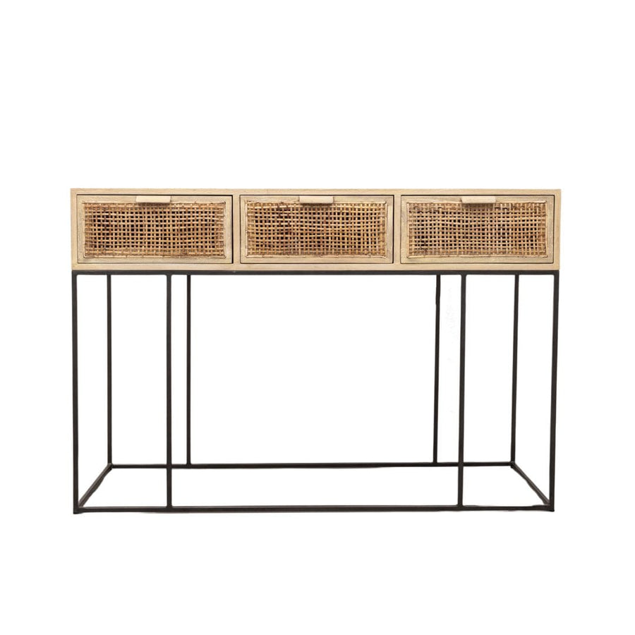 Zoco Home Wooden Console Cabinet | Black/Natural 120x42x80cm