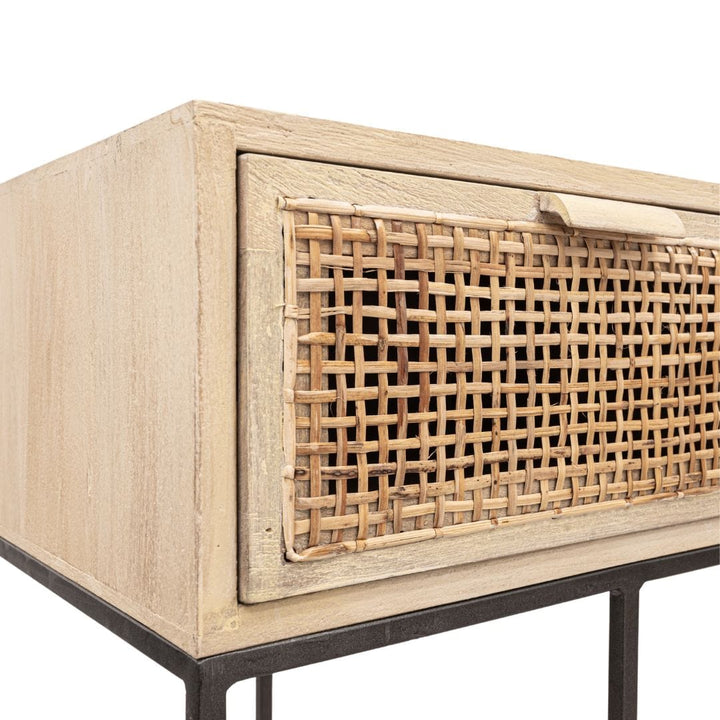 Zoco Home Wooden Console Cabinet | Black/Natural 120x42x80cm
