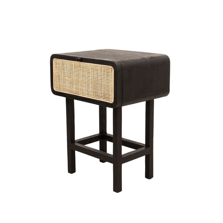 Zoco Home Wooden Side Table | Black 45x37x60cm