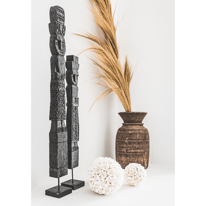 Zoco Home Decor/Accessories Wooden Sumba Statue | Black 40-50 cm