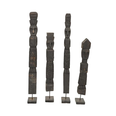 Zoco Home Decor/Accessories Wooden Sumba Statue | Black 40-50 cm
