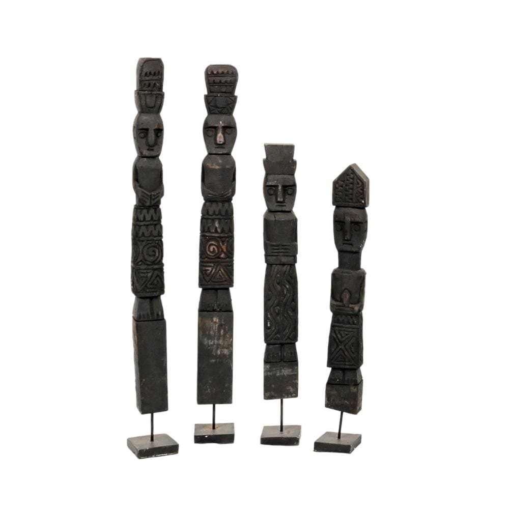 Zoco Home Decor/Accessories Wooden Sumba Statue | Black 40-50 cm