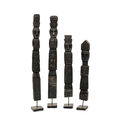 Zoco Home Decor/Accessories Wooden Sumba Statue | Black 40-50 cm