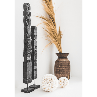 Zoco Home Decor/Accessories Wooden Sumba Statue | Black 51-70 cm