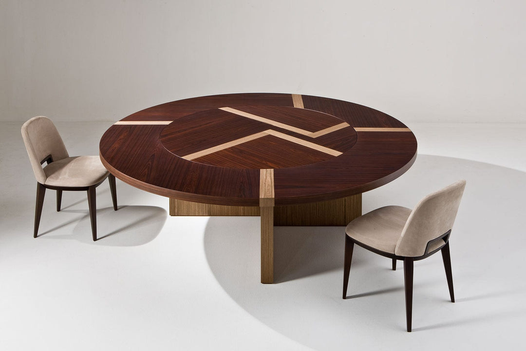 Zoco Home Furniture Woodeng Dining Table with Lazy Susan | 220x73cm