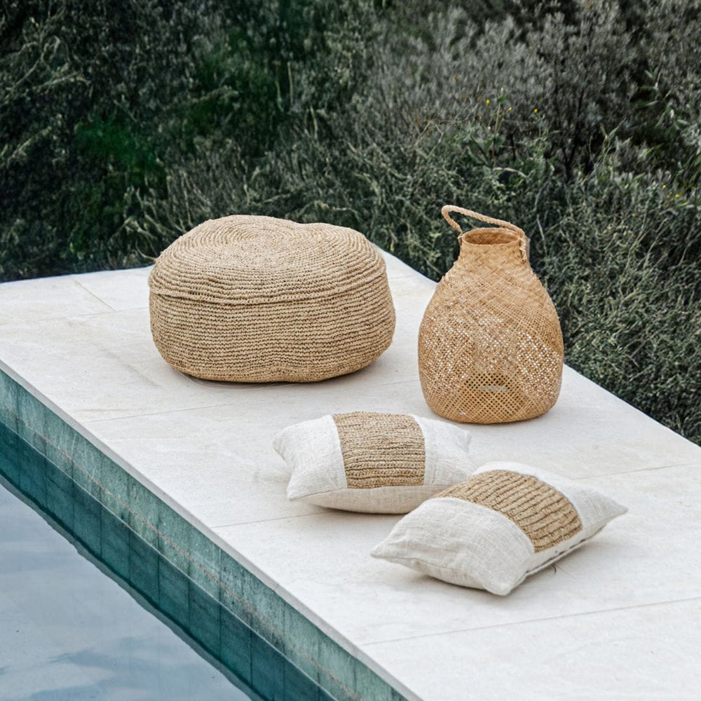Zoco Home Outdoor/Chair/Pouf Zaria Raffia Pouf | 65x35cm