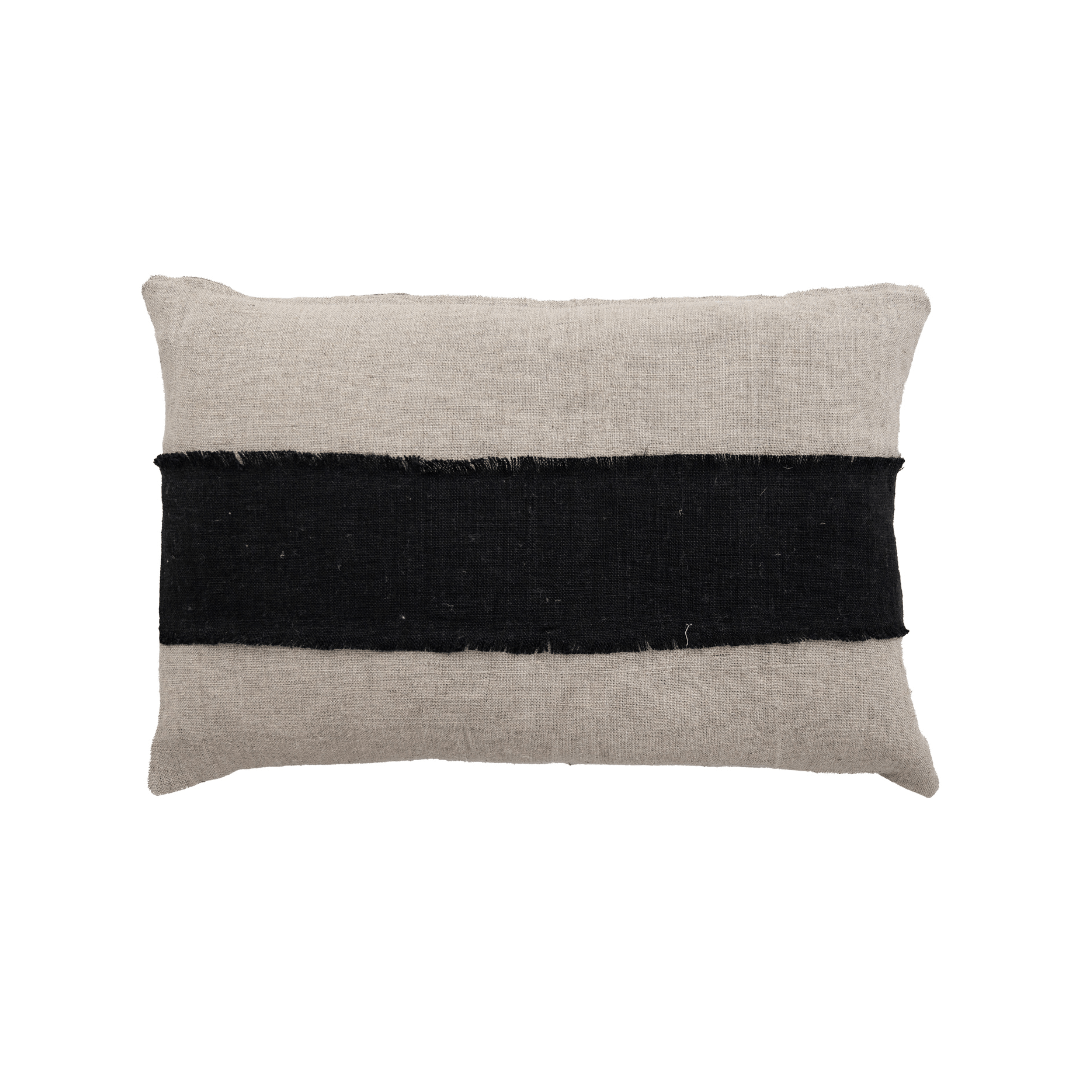 Zoco Home Bodrum Linen Cushion Cover | Black 40x60 cm