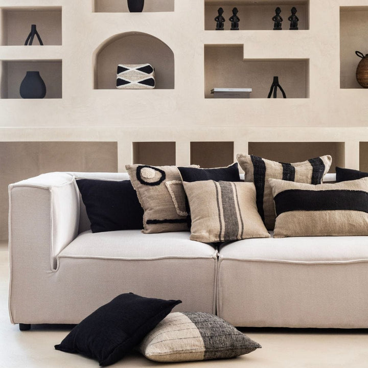 Zoco Home Bodrum Linen Cushion Cover | Black 40x60 cm