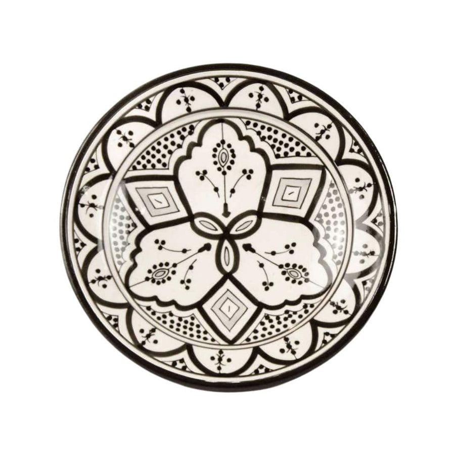 Zoco Home Kitchen Dining Ceramic Plate | Black & White 36cm