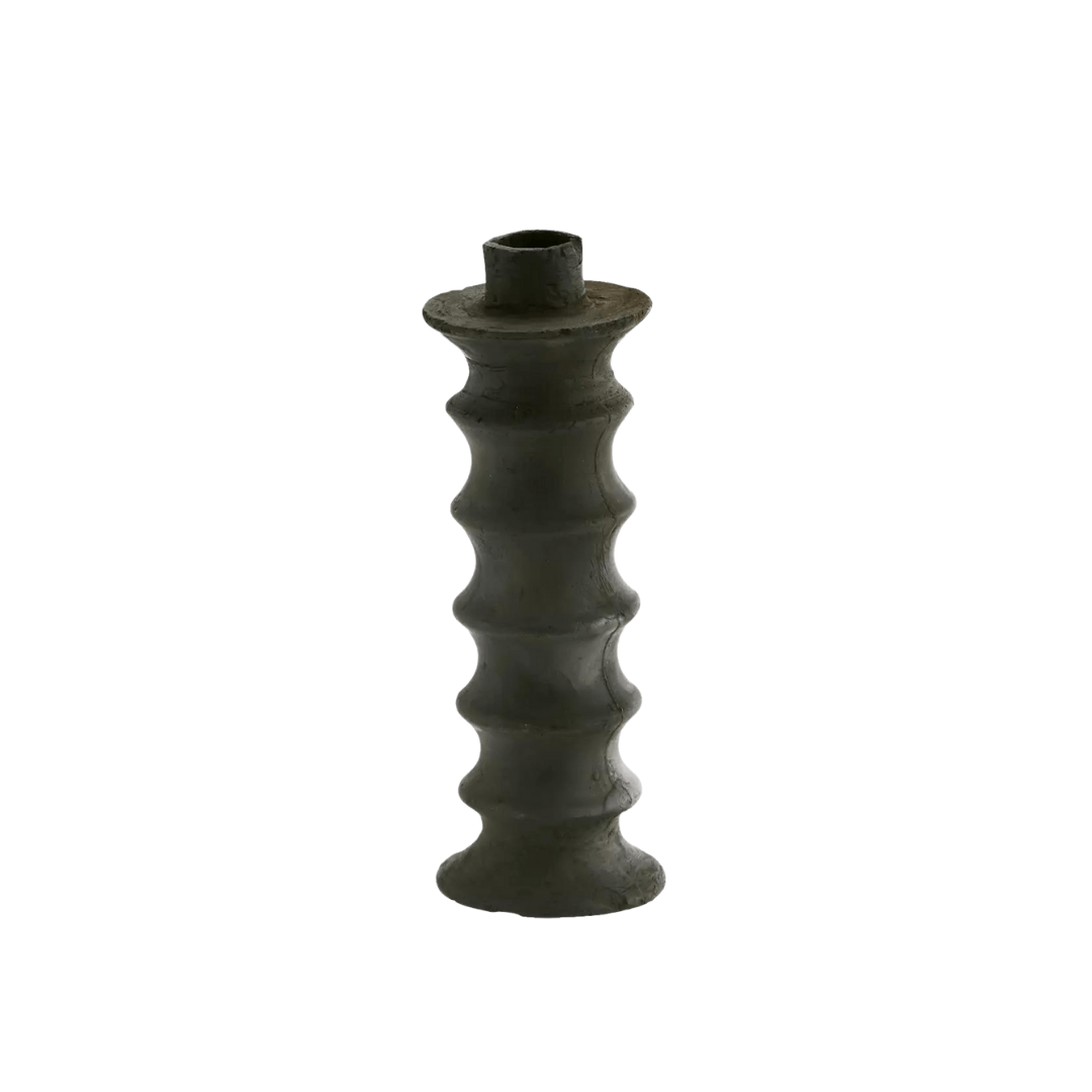 Zoco Home Clay Candle Holder | Black 24cm