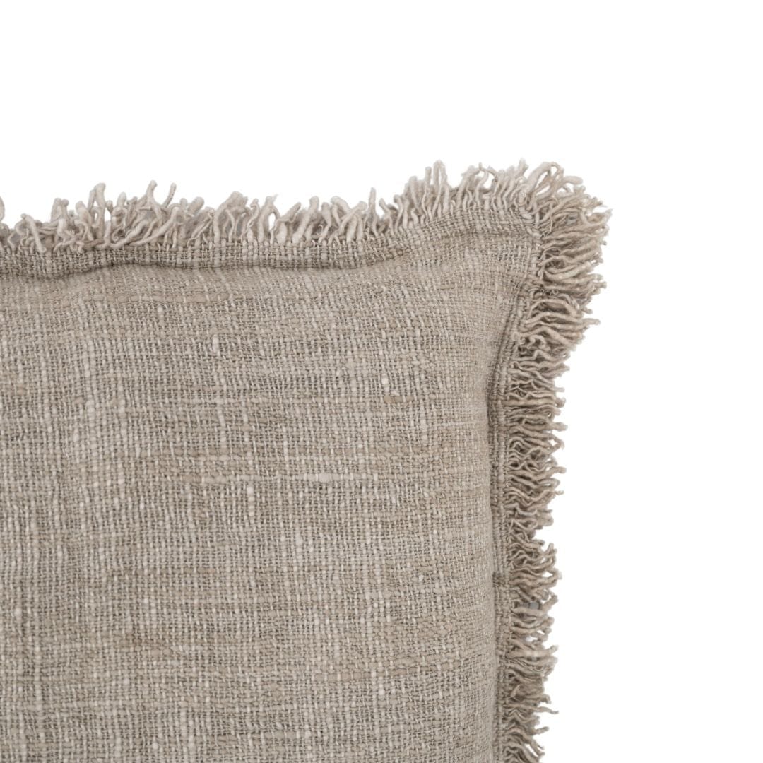 Zoco Home Cotton Cushion cover Fringed Edge | Natural 50x50cm