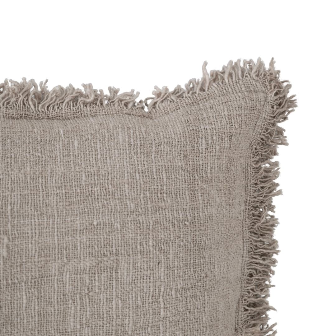 Zoco Home Cotton Cushion cover Fringed Edge | Natural60x40cm