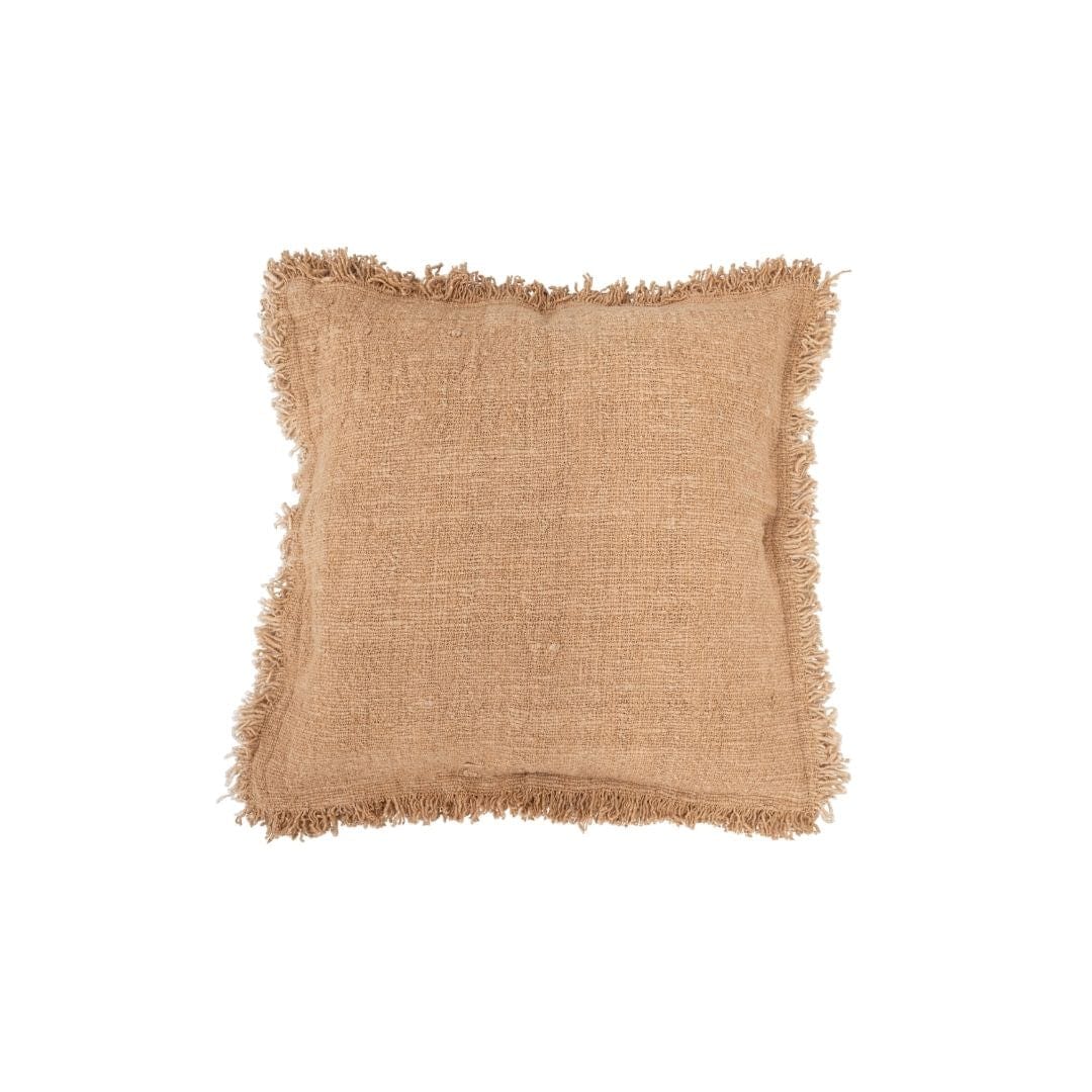 Zoco Home Cotton Cushion Cover Fringed Edge | Oatmeal 50x50cm