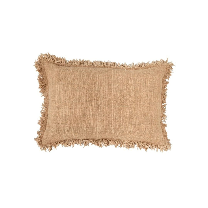 Zoco Home Cotton Cushion cover Fringed Edge | OatMeal 60x40cm