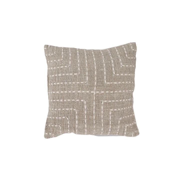 Zoco Home Cotton Cushion Cover Multi Stitch | Natural 50x50cm