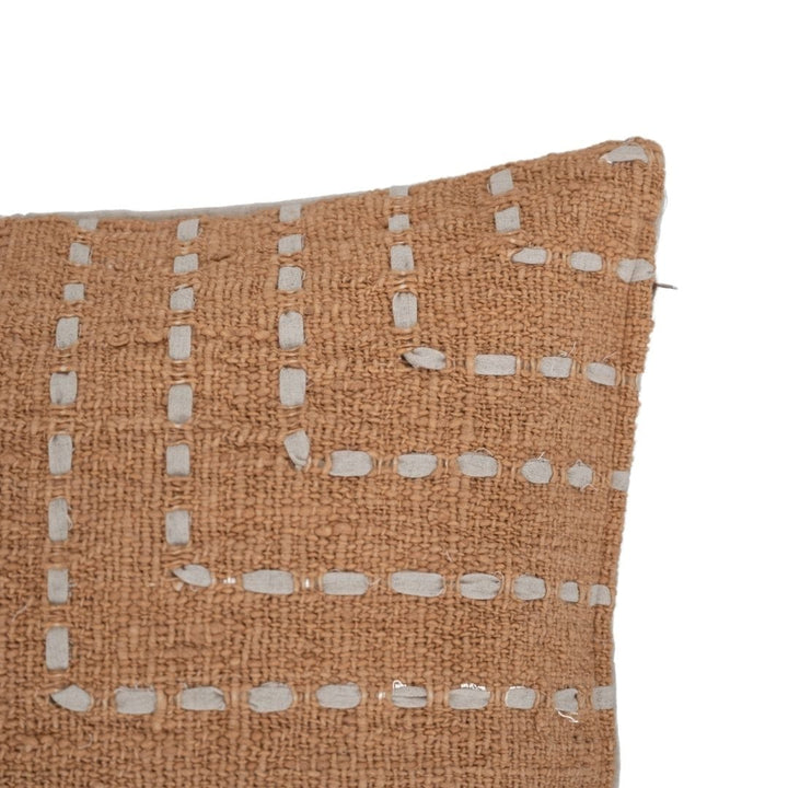 Zoco Home Cotton Cushion Cover Multi Stitch | Oatmeal 50x50cm