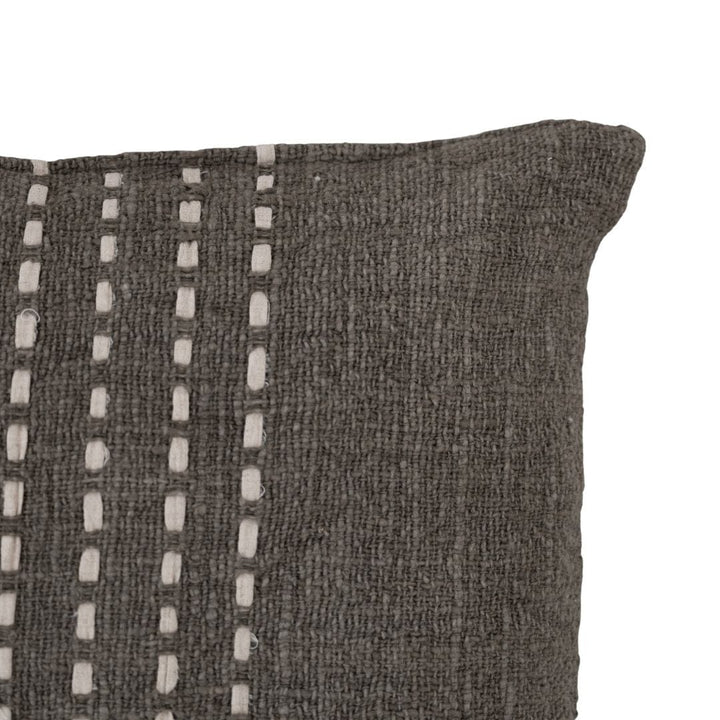 Zoco Home Cotton Cushion Cover Stitch Panel | Charcoal 50x50cm