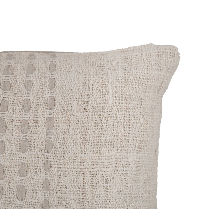 Zoco Home Cotton Cushion Cover Stitch Panel | Off-White 50x50cm
