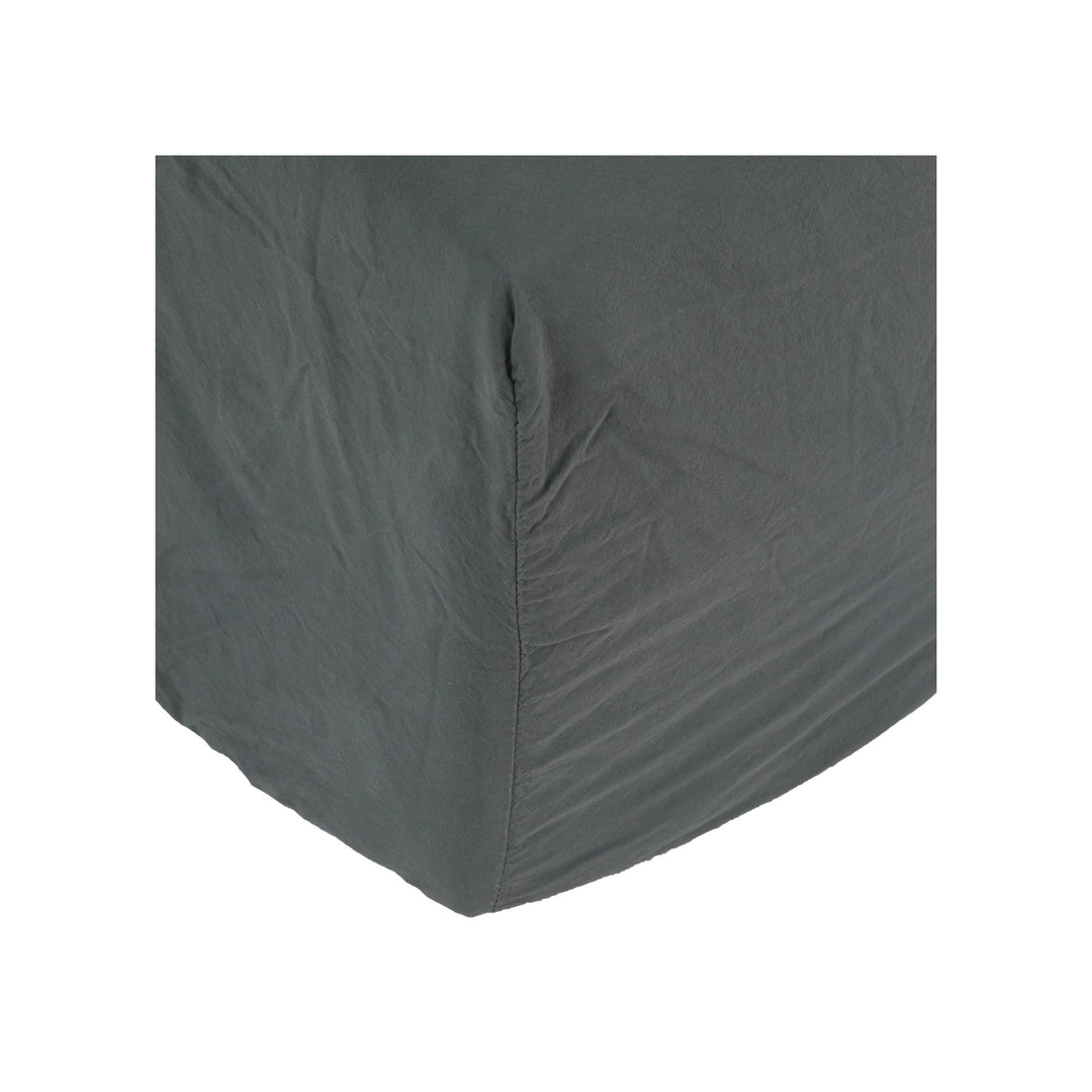 Zoco Home Beddings Cotton Fitted Sheet | Anthracite
