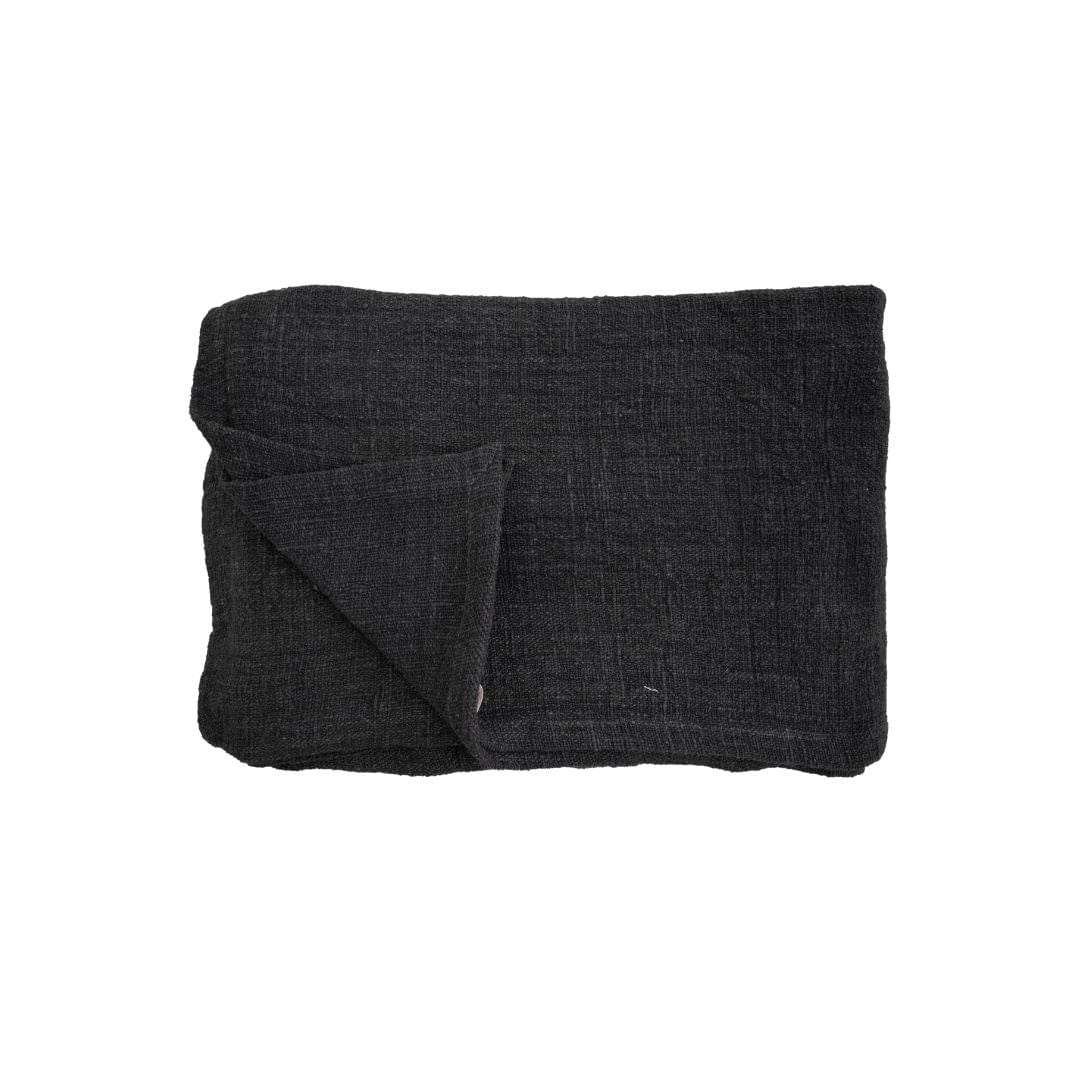 Zoco Home Cotton Hand Woven Bed Cover  | Black 270x270cm