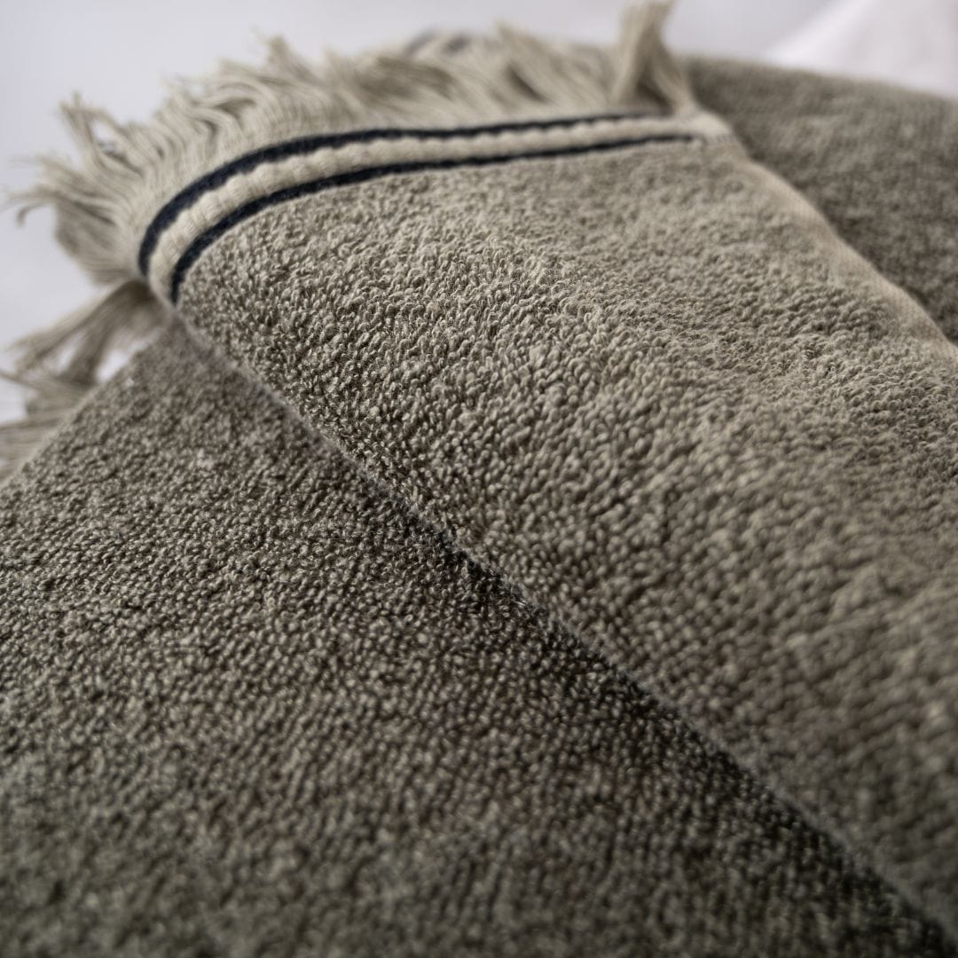 Zoco Home Textile Cotton Linen Towel | Kaki 90x140cm