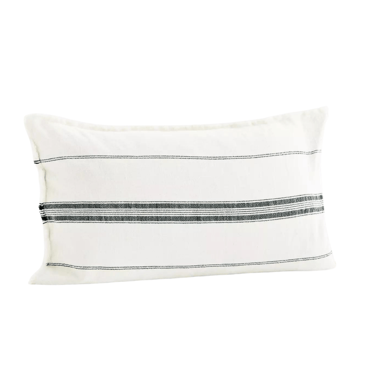 Zoco Home Cotton Striped Pillow | White/Black 45x70cm