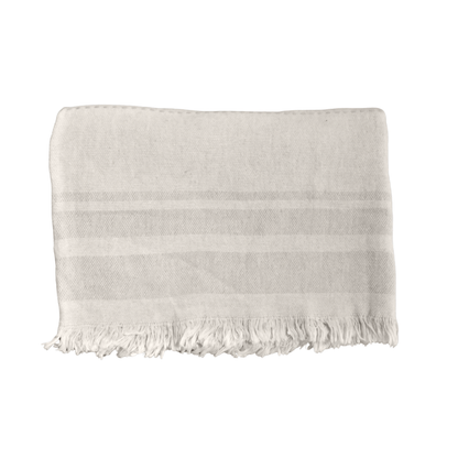 Zoco Home Fouta Linen Throw | Stone Beige 135x180cm