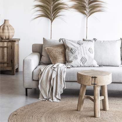 Zoco Home Fouta Linen Throw | Stone Beige 135x180cm