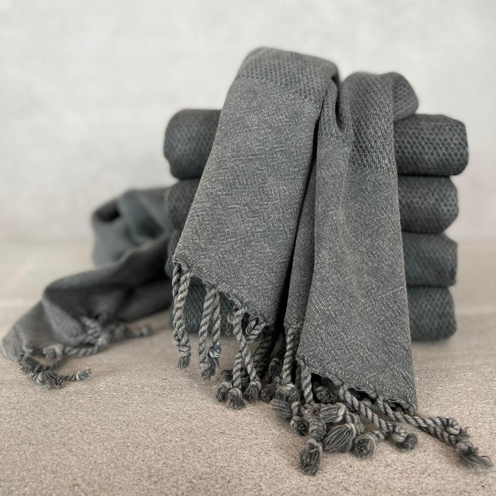 Zoco Home Textiles Fouta Stonewashed | Dark Grey 200x100cm