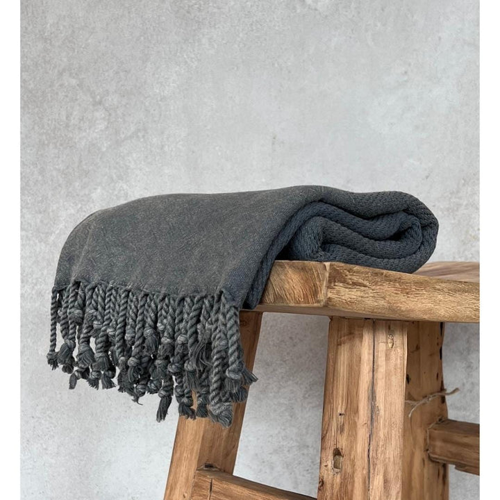 Zoco Home Textiles Fouta Stonewashed | Dark Grey 200x100cm