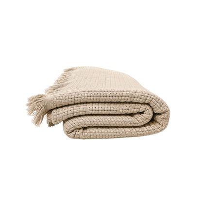 Zoco Home Bedspread Fouta Throw | Beige 200x140cm