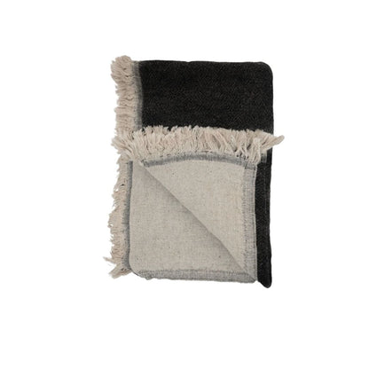 Zoco Home Fouta Throw | Double-Sided | Black 135x185cm