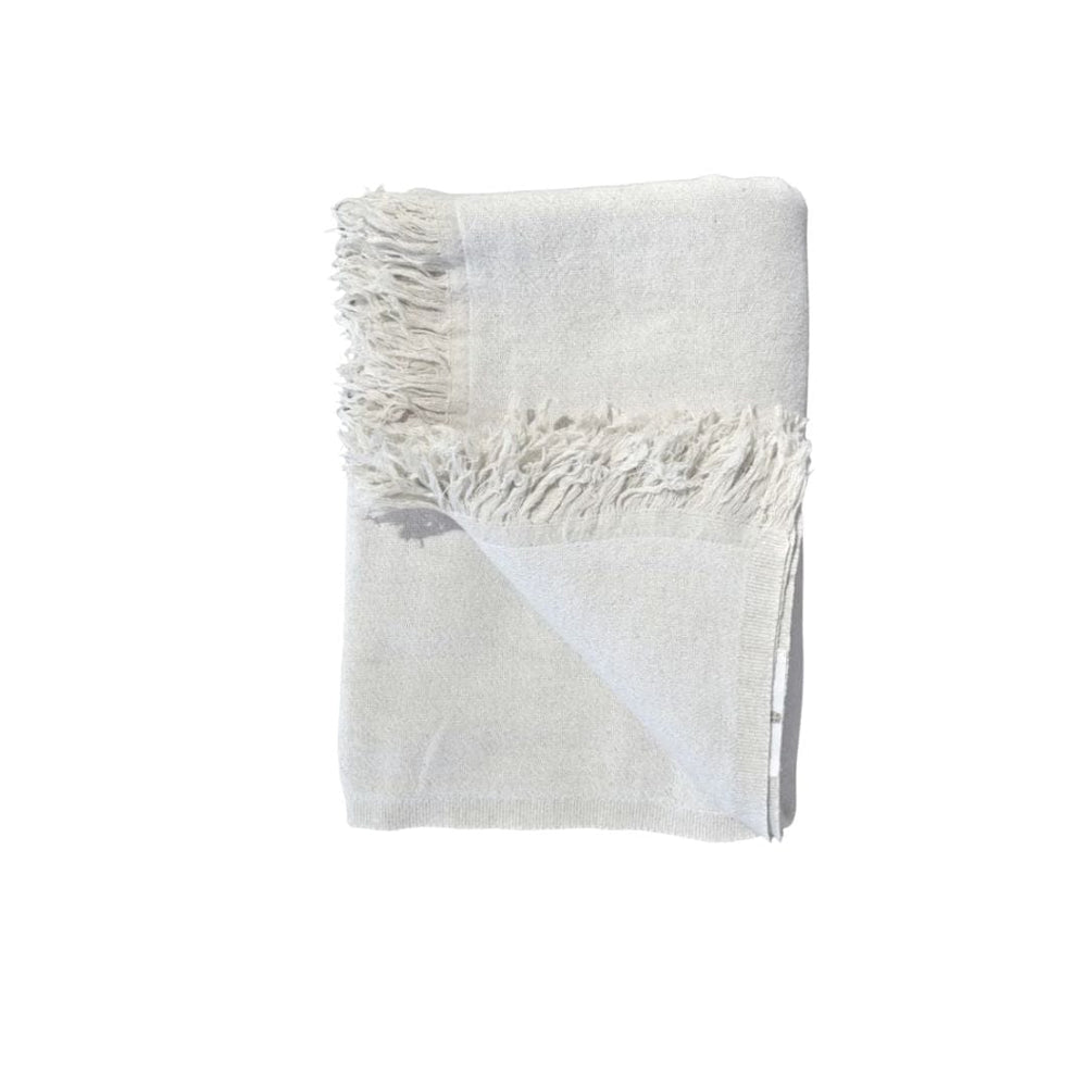 Zoco Home Fouta Throw | Double-Sided | White 135x185cm