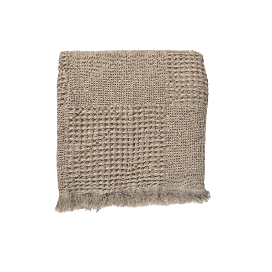 Zoco Home Bedspread Fouta Waffle Throw | Beige 125x185cm