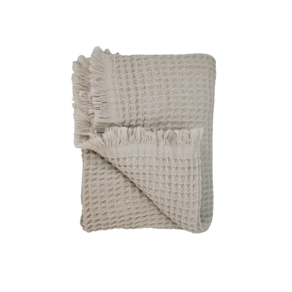 Zoco Home Fouta Waffle Throw | Cream 120x180cm