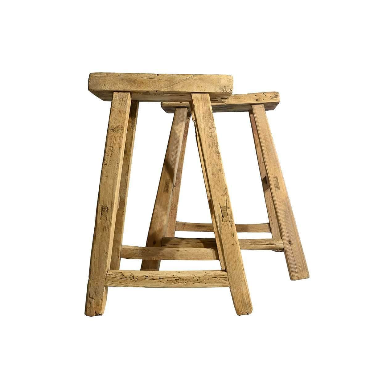 Elm wood bar shop stools
