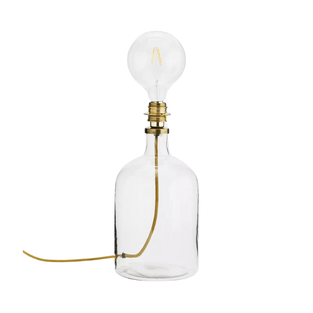 Zoco Home Glass table lamp w/raffia | 30x49cm