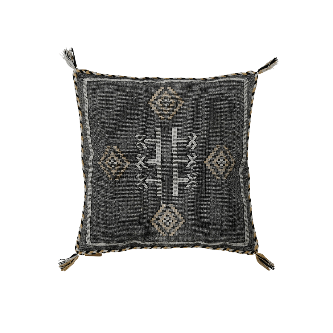 Zoco Home Cushion Handwoven cushion Black | 60x60cm