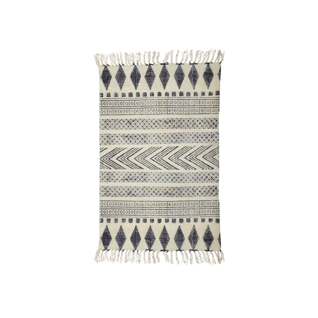 Zoco Home Rugs Indian Patterned Rug | Grey/Black 60x90cm