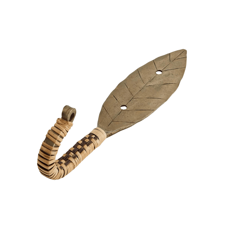 Zoco Home Iron Leaf Hook | Brass