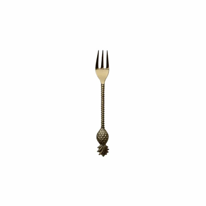 Zoco Home Iron Pineapple Fork | Polished Brass 17cm