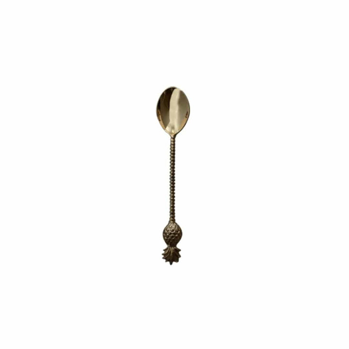 Zoco Home Iron Pineapple Spoon | Polished Brass 17cm