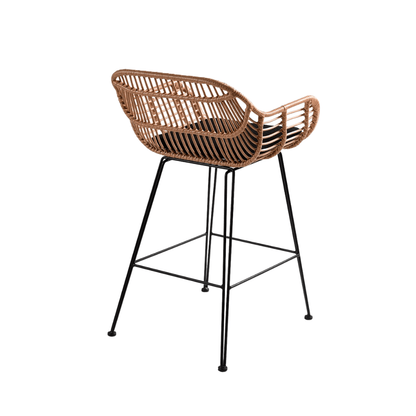 Zoco Home Jaipur Bar Stool w/armrests | Black 58x56x95cm