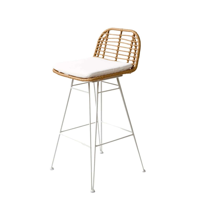 Zoco Home Outdoor Jaipur Bar Stool | White