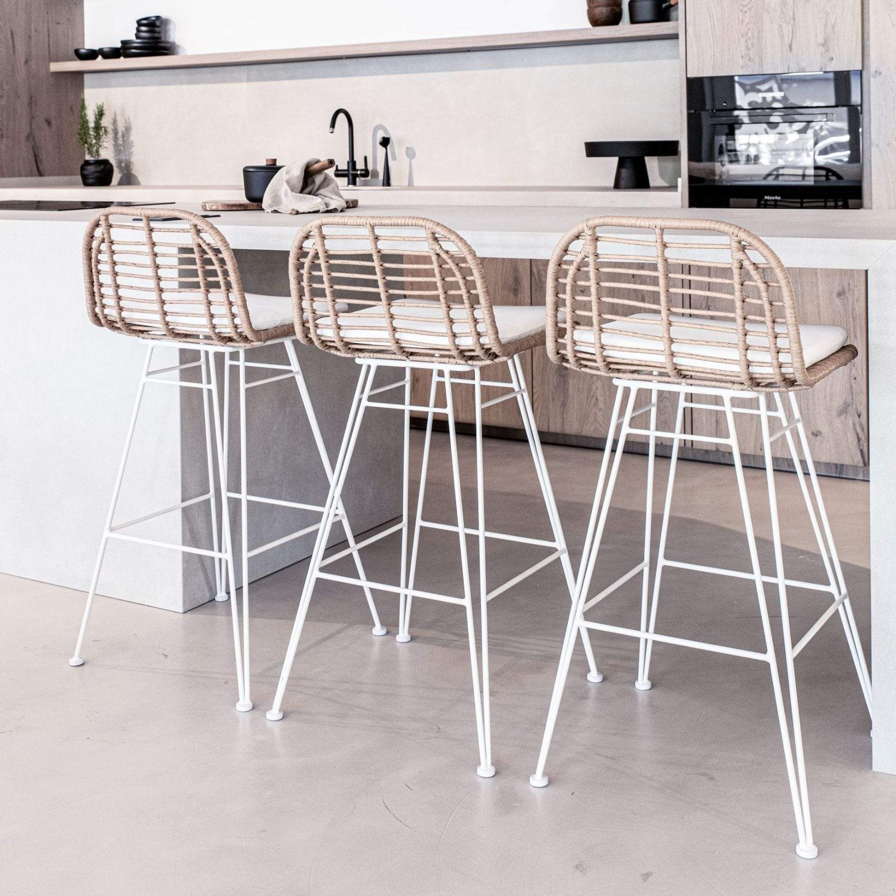 Hk living rattan 2024 bar stool